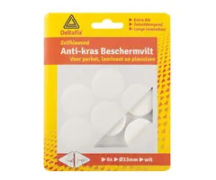 Deltafix Deltafix Anti-krasvilt Rond 33mm Wit 6 stuks