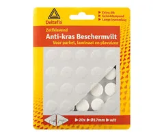 Deltafix Deltafix Anti-krasvilt Rond 17mm Wit 20 stuks