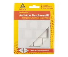 Deltafix Deltafix Anti-krasvilt Vierkant 25x25mm Wit 8 Stuks