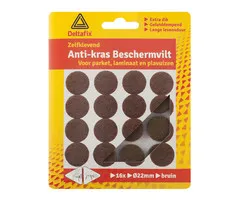 Deltafix Deltafix Anti-krasvilt Rond 22mm Bruin 16 Stuks