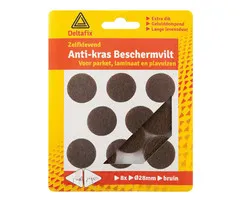 Deltafix Deltafix Anti-krasvilt Rond 28mm Bruin 8 Stuks