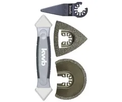 KWB KWB Multitool Accessoireset 4-delig Tegel & Voegen