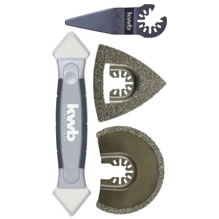 KWB KWB Multitool Accessoireset 4-delig Tegel & Voegen