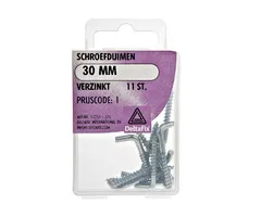 Deltafix Deltafix Schroefduimen verzinkt 30 mm 11 stuks