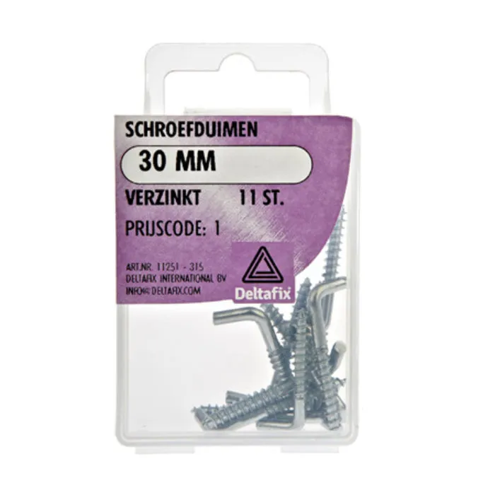 Deltafix Deltafix Schroefduimen verzinkt 30 mm 11 stuks