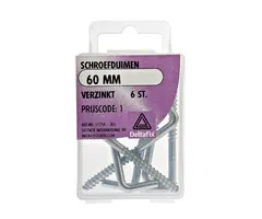Deltafix Deltafix Schroefduimen verzinkt 60 mm 6 stuks