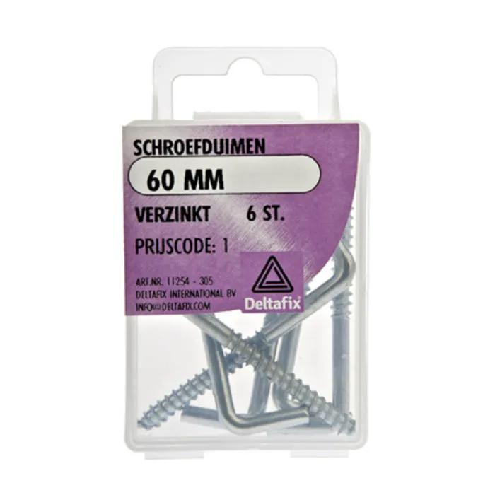 Deltafix Deltafix Schroefduimen verzinkt 60 mm 6 stuks