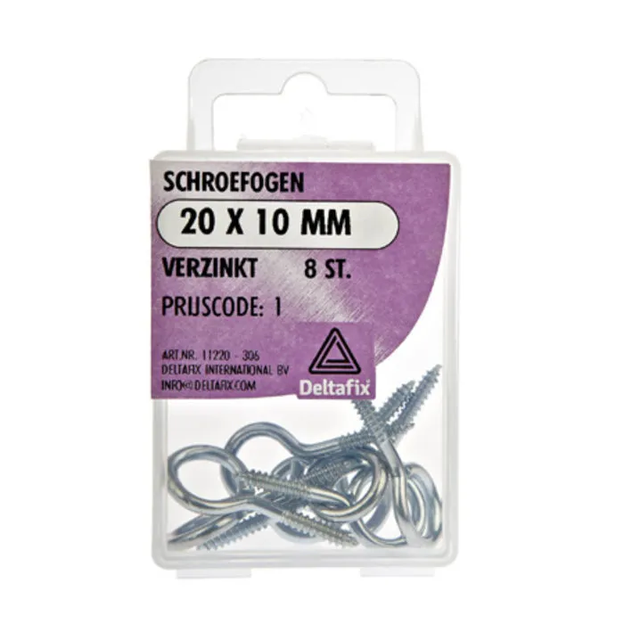 Deltafix Deltafix Schroefogen verzinkt 20x10 mm 8 stuks