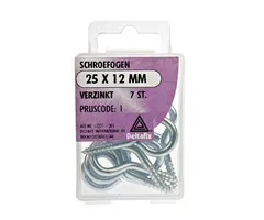 Deltafix Deltafix Schroefogen verzinkt 25x12 mm 7 stuks