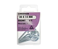 Deltafix Deltafix Schroefogen verzinkt 30x14 mm 6 stuks