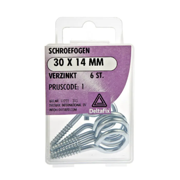 Deltafix Deltafix Schroefogen verzinkt 30x14 mm 6 stuks