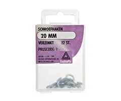 Deltafix Deltafix Schroefhaken verzinkt 20 mm 12 stuks