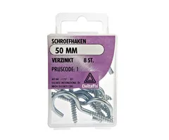 Deltafix Deltafix Schroefhaken verzinkt 50 mm 8 stuks