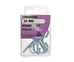 Deltafix Deltafix Schroefhaken verzinkt 60 mm 6 stuks