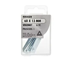Deltafix Deltafix Rekogen verzinkt 60x13 mm 6 stuks