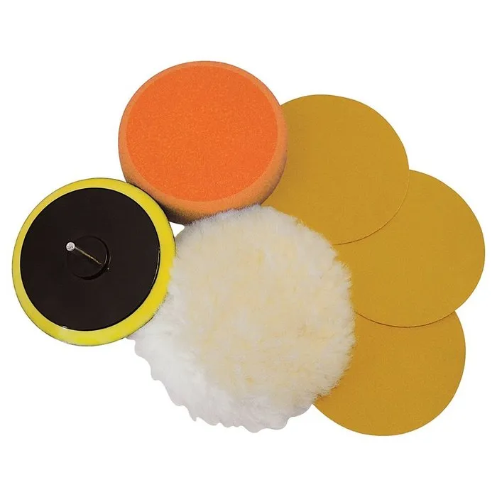 Silverline Silverline 6-delige schuur- en polijst set 125mm