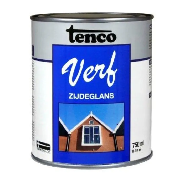 Tenco TencoVerf Waterbasis Dekkend Zijdeglans Wit RAL 9010 - 0,25L