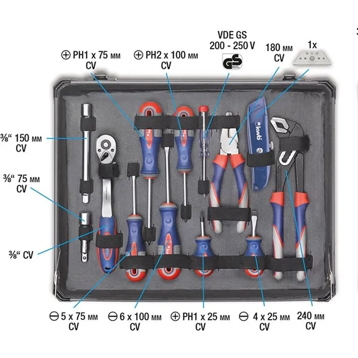KWB KWB Gereedschapskoffer 51 delig