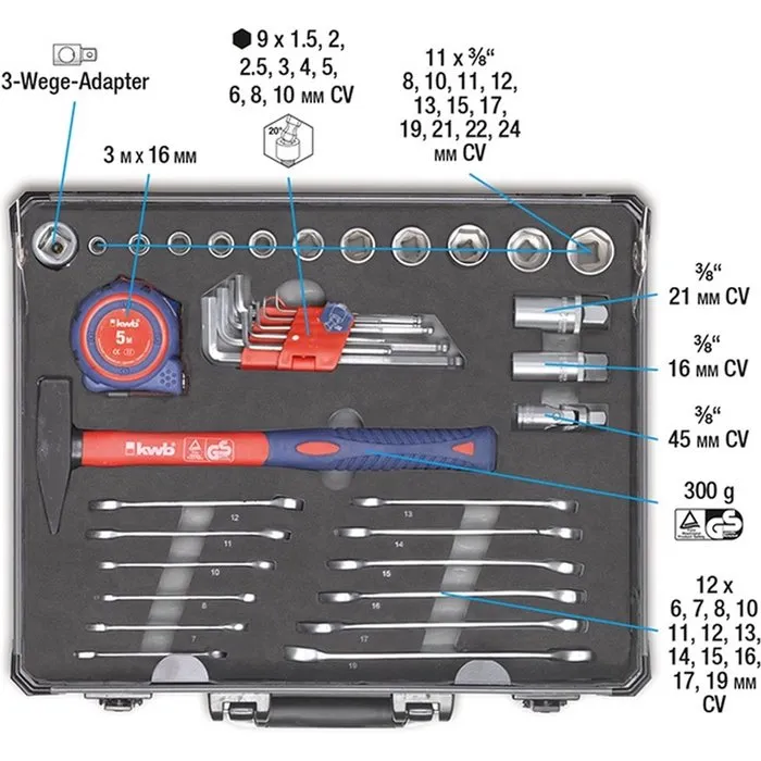 KWB KWB Gereedschapskoffer 51 delig