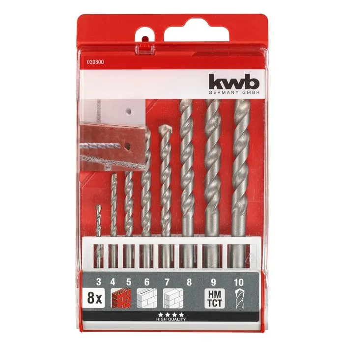 KWB KWB Steenborenset 3-10mm - 8-delig