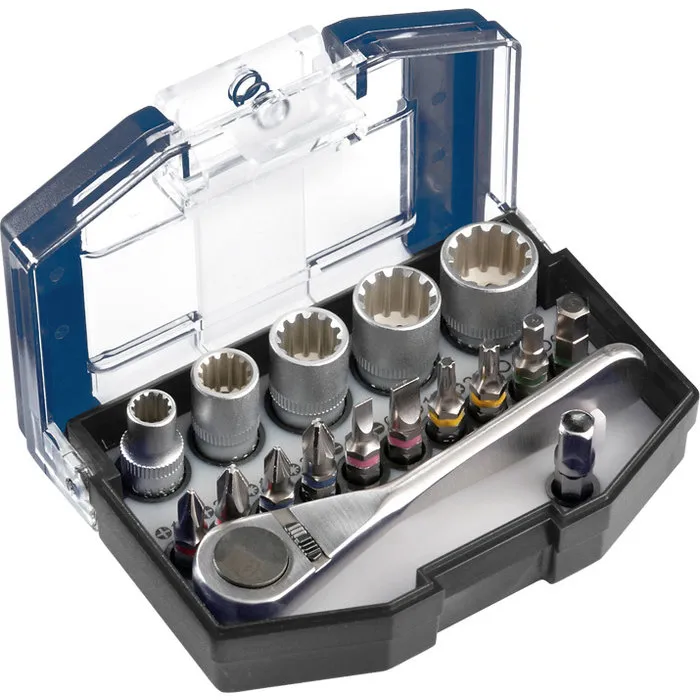 KWB KWB Doppen-/bitset met clip 17-delig