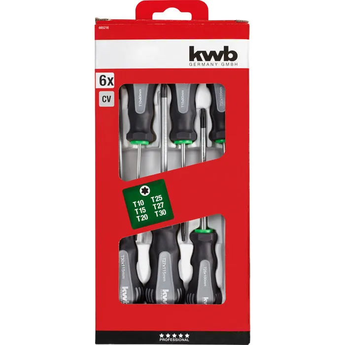 KWB KWB Torx Schroevendraaierset 6-Delig