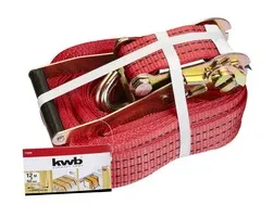 KWB KWB Spanband Met Ratel 2 Haken 12m x 50mm 4 Ton