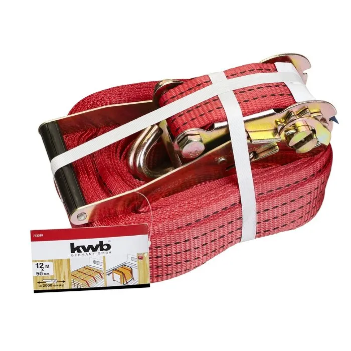 KWB KWB Spanband Met Ratel 2 Haken 12m x 50mm 4 Ton