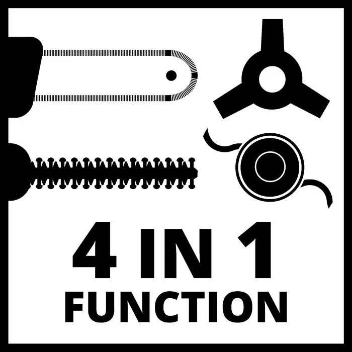 Einhell Gereedschap Einhell GE-LM 36/4in1 Li Solo Accu Tuinmultitool