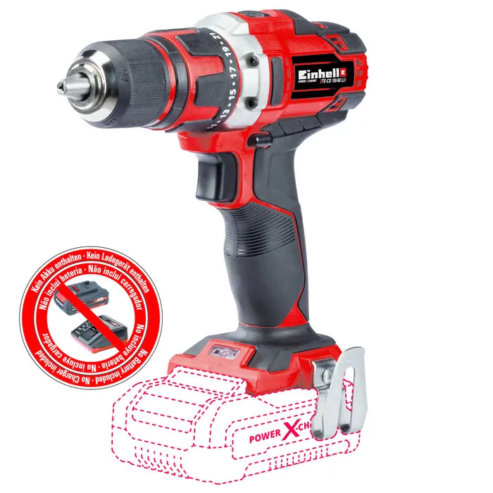 Einhell Gereedschap Einhell TE-CD 18/40 Li Solo Accu Boor-/ Schroefmachine