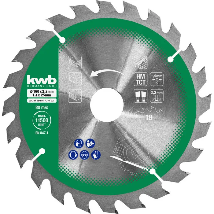 KWB KWB ZaagbladSet 165 x 20mm 18/24/40Tands