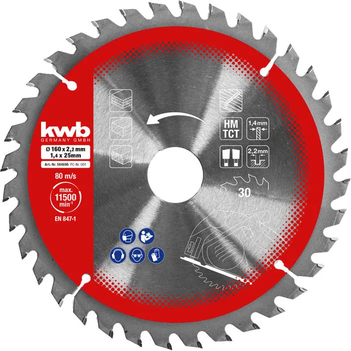 KWB KWB ZaagbladSet 165 x 20mm 18/24/40Tands