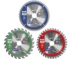 KWB KWB Zaagblad Set 250 x 30 mm 40/60/80Tands