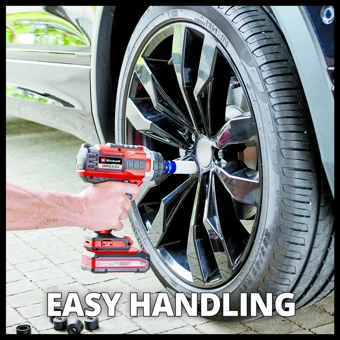 Einhell Gereedschap Einhell IMPAXXO 18/400 BL Solo – Accu Slagmoersleutel – 400Nm – Brushless – 3 Snelheden – LED – Incl. Bitadapter & Moerset