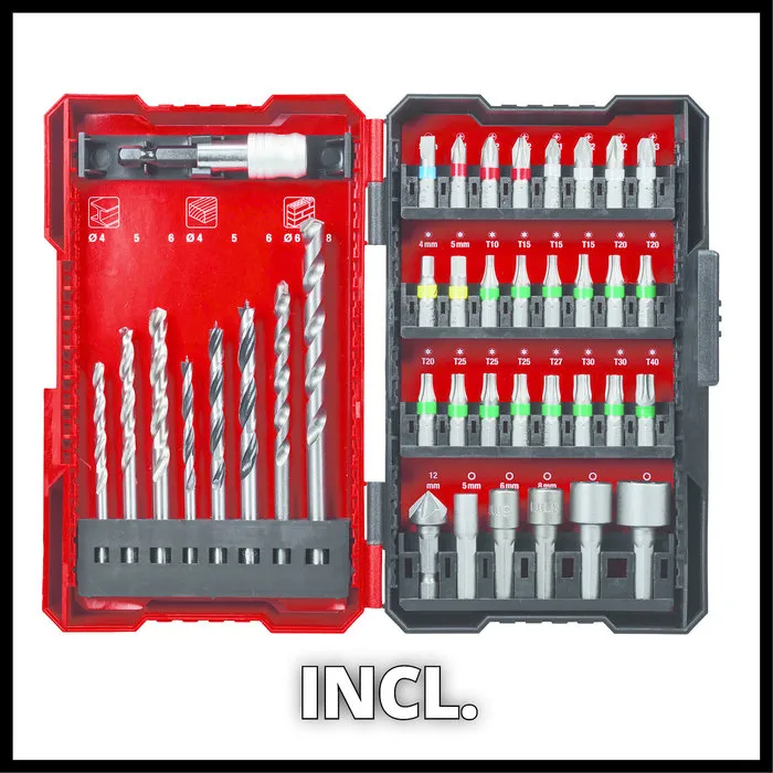 Einhell Gereedschap Einhell TP-CD 18/60 Li-i BL Kit Accu klopboor-/Schroefmachine + Bitset
