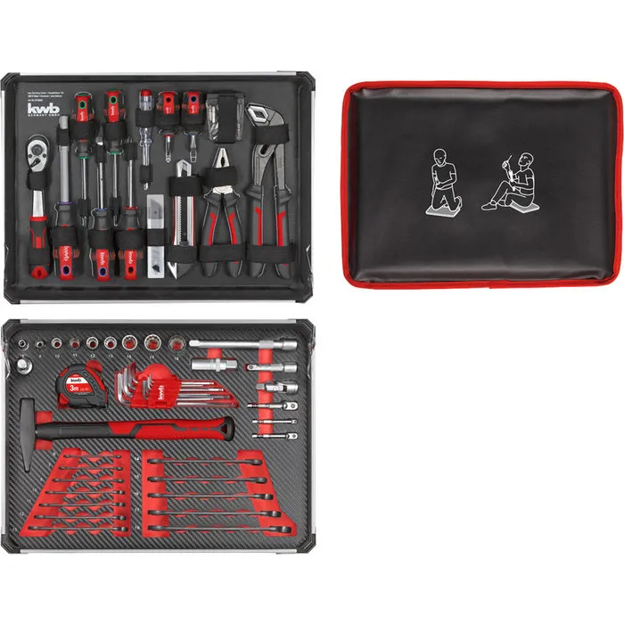 KWB KWB Gereedschapskoffer 80-delig in Aluminium Koffer