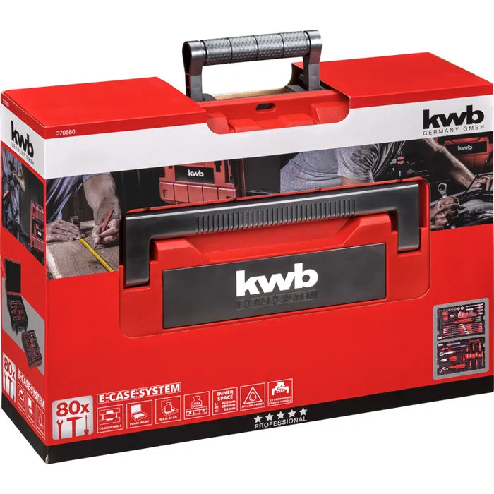 KWB KWB Gereedschapskoffer 80-delig in E-case