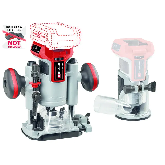 Einhell Gereedschap Einhell Accu Kantenfrees & Bovenfrees TP-RO 18 Set Li BL Solo