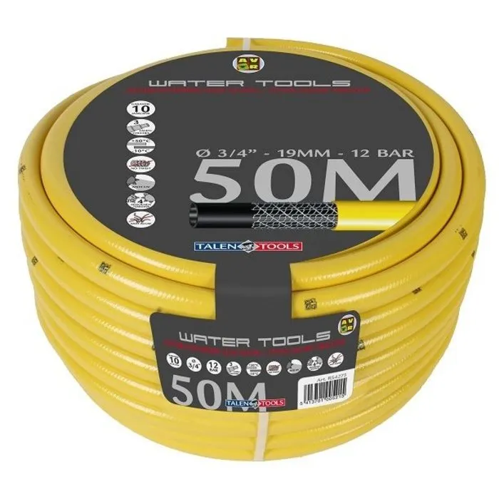 Talen-Tools Gele slang 1" getricoteerd 50m1