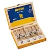 Irwin Irwin frezenset 10-delig aansluiting in houten kistje.