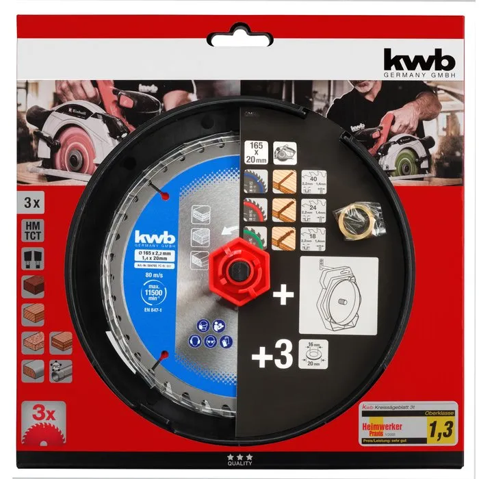 KWB KWB ZaagbladSet 190 x 30mm 24/36/60Tands