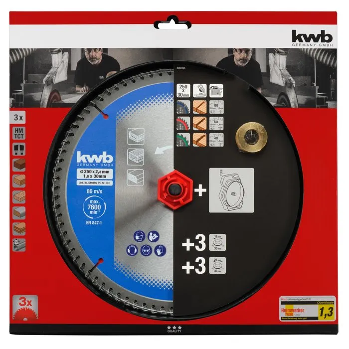 KWB KWB ZaagbladSet 210 x 30 mm 24/36/60 Tands