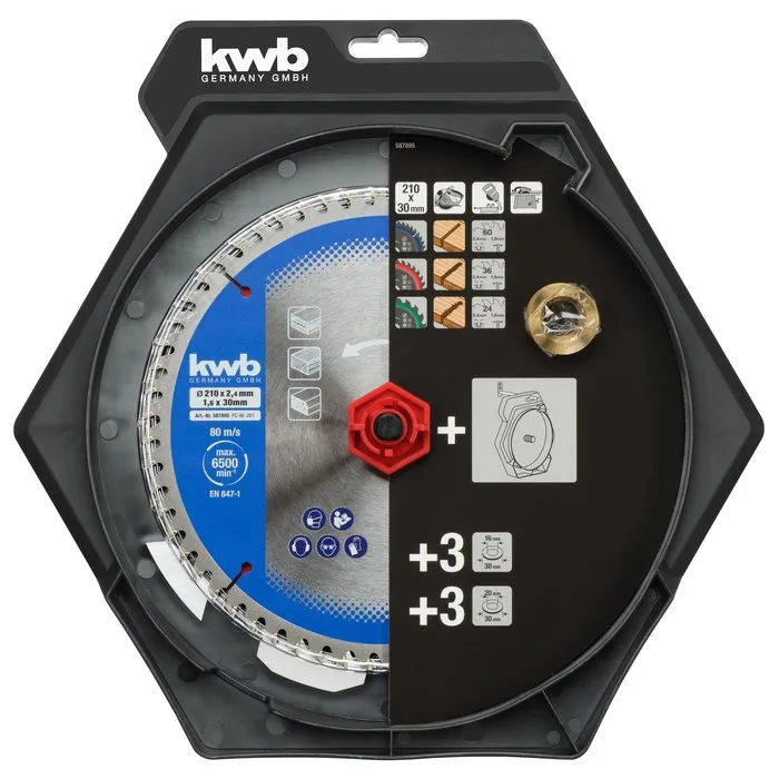 KWB KWB ZaagbladSet 210 x 30 mm 24/36/60 Tands