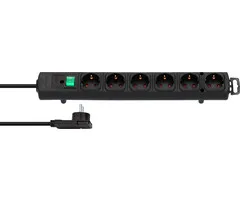 Brennenstuhl Comfort-Line Plus Stekkerdoos, 6-voudig met platte stekker