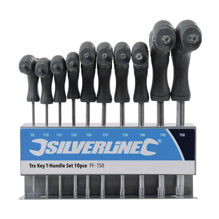 Silverline Silverline 10 Delige T-Grepen TORX-sleutel Set