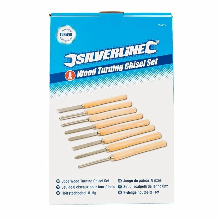Silverline Silverline 8-delige houtsnijbeitel set 360mm