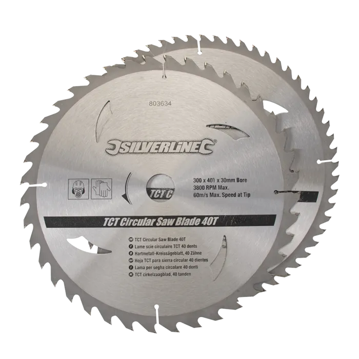 Silverline Silverline Zaagblad 300 x 30/25/20/16 Set 40 + 60 Tands