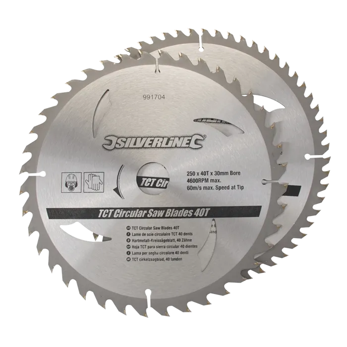 Silverline Silverline Zaagblad 250 x 30/25/20/16 mm 40+60 Tands SET