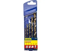 Irwin HSS Metaalboren Turbomax 5PC Set 4-5-6-8-10mm