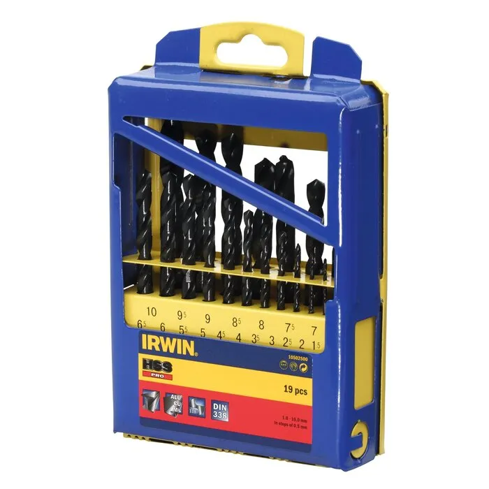Irwin IRWIN HSS PRO, 19PCS Set in metalen koffer: 1,0 - 10,0 mm